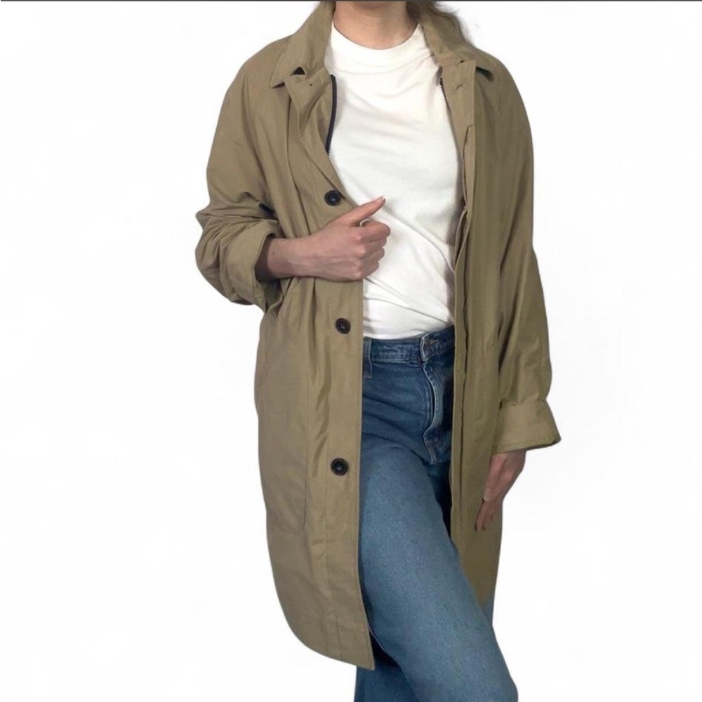 Gap Khaki Tan Trench Coat Classic Lightweight Anthropologie Inspo M